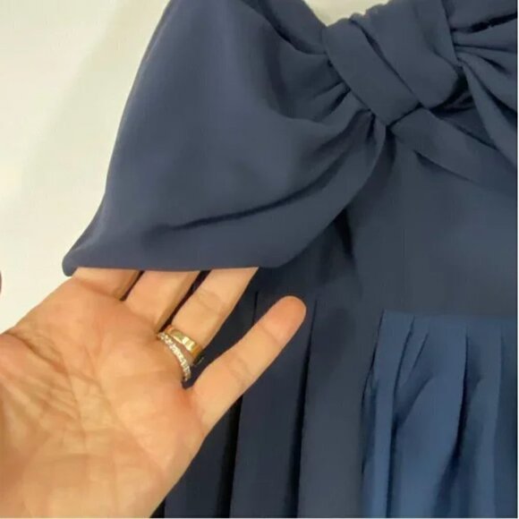 MM Couture Navy Two-Tone Spaghetti Strap Cocktail Dress, Small - Picture 9 of 15